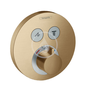 HANSGROHE - Shower Select Termostatická batéria pod omietku na 2 spotrebiče, kefovaný bronz 15743140