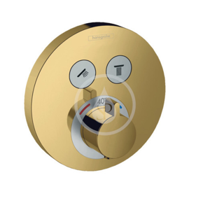 HANSGROHE - Shower Select Termostatická batéria pod omietku na 2 spotrebiče, leštený vzhľad zlata 15743990