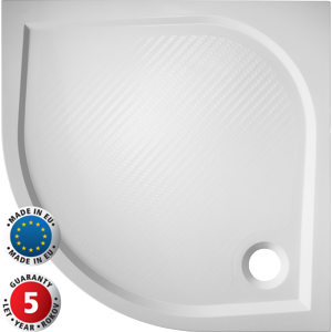 HOPA - Čtvrtkruhová sprchová vanička SOFIA - 900 x 900 x 30 mm R500, bez panelu (VANKSOF90NR50)