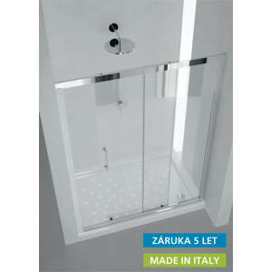 Sprchové dveře HOPA MAYA - 148 - 156 cm, 190 cm, Univerzální, Leštěný hliník, Acidato bezpečnostní sklo (BLMA106CM)