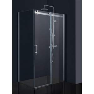 HOPA - Obdélníkový sprchový kout BELVER KOMBI - 195 cm, 110 cm × 90 cm, Univerzální, Hliník chrom, Čiré bezpečnostní sklo - 8 mm (BCBELV11CC+BCBELV90PSCC)