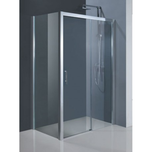 HOPA - Obdĺžnikový sprchovací kút ESTRELA KOMBI - Farba rámu zásteny - Hliník chróm, Rozmer A - 140 cm, Rozmer B - 90 cm, Smer zatváranie - Pravé (DX), Výplň - Číre bezpečnostné sklo - 6 mm BCESTR14CCP + BCESTR90PSCC