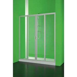 HOPA - Sprchové dveře Maestro centrale - 110 - 120 cm, 185 cm, Univerzální, Plast bílý, Čiré bezpečnostní sklo - 3 mm (BSMAC12S)