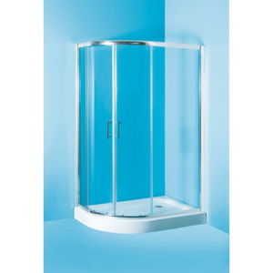 HOPA - Sprchovací asymetrický kút s vaničkou IBIZA II - Farba rámu zásteny - Hliník chróm, Rozmer A - 100 cm, Rozmer B - 80 cm, Smer zatváranie - Ľavé (SX), Výplň - Číre bezpečnostné sklo - 5 mm OLBIBI210L