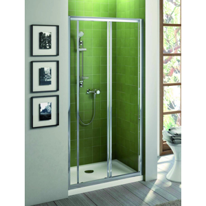 IDEAL STANDARD - Connect Sprchové dvere posuvné (2-dielne) 100 cm – číre sklo, silver bright (lesklá strieborná) (T9880EO)