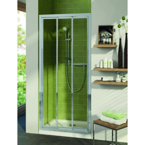 IDEAL STANDARD - Connect Sprchové dvere posuvné (3-dielne) 100 cm, matné sklo, silver bright (lesklá strieborná) (T9878EO)