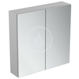 IDEAL STANDARD - Mirror&Light Zrcadlová skříňka s LED osvětlením a zásuvkou, 700x700 mm, hliník (T3439AL)