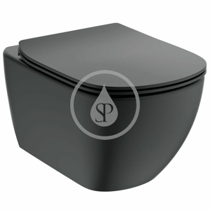 IDEAL STANDARD - Tesi Závesné WC s doskou SoftClose, Aquablade, čierna T3546V3