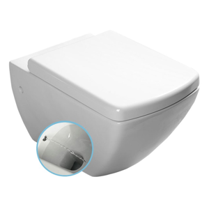 ISVEA - PURITY závesná WC misa s bidet. spŕškou, 35x55,5cm, biela 10PL02007-DL