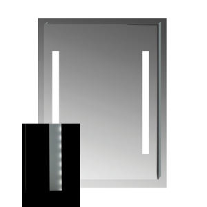 JIKA CLEAR zrcadlo 55x81cm, 2 LEDpásy, bez vyp., fazeta 5mm 4.5571.5.173.144.1 H4557151731441 (H4557151731441)