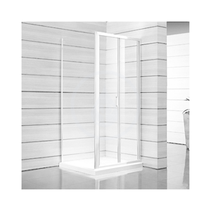 JIKA - Lyra plus Sprchové dvere skladacie 800 Ľ/P, sklo dekor stripy, biela H2553810006651