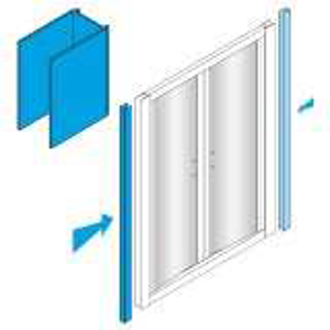 JIKA ND nástěnný profil elox hliník bílý lak ke dveřím Lyra plus H2968600000091 (H2968600000091)