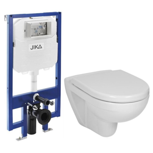 JIKA predstenový inštalačný 8 cm systém bez tlačidla + WC JIKA LYRA PLUS + SEDADLO duraplastu H894652 X LY6