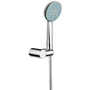 JIKA - Rio Sprchová súprava, chróm – ručná sprcha priemer 100 mm, 3 funkcie, držiak ručnej sprchy, sprchová hadica 1,7 m, kovová (H3651R00043611)