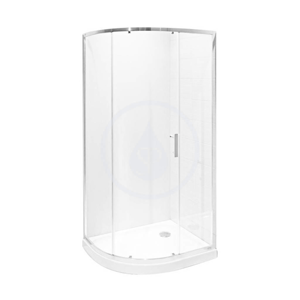 JIKA - Tigo Sprchovací kút štvrťkruh, strieborný lesklý profil, 780 mmx980 mmx1950 mm – transparentné sklo H2512110026681