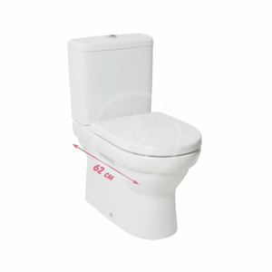 JIKA - Tigo WC kombi misa, bočné napúšťanie, biela H8242160000001