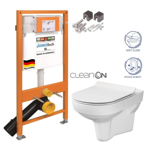 JOMOTech modul pre závesné WC bez sedátka + WC CERSANIT CITY NEW CLEANON + WC SEDENIE SLIM 174-91100700-00 CI2