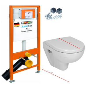 JOMOTech modul pre závesné WC bez sedátka + WC JIKA LYRA PLUS 49 + SEDADLO duraplastu 174-91100700-00 LY3