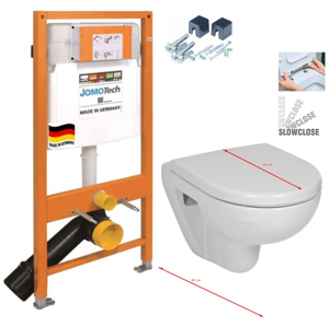 JOMOTech modul pre závesné WC bez sedátka + WC JIKA LYRA PLUS 49 + SEDADLO duraplastu SLOWCLOSE 174-91100700-00 LY4