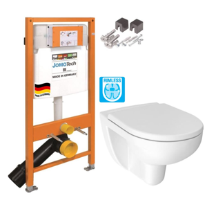 JOMOTech modul pre závesné WC bez sedátka + WC JIKA LYRA PLUS RIMLESS + SEDADLO duraplastu 174-91100700-00 LY1