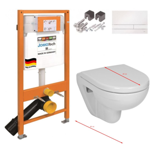 JOMOTech modul pre závesné WC s bielou doskou + WC JIKA LYRA PLUS 49 + SEDADLO duraplastu 174-91100900-00 LY3