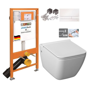 JOMOTech modul pre závesné WC s bielou doskou + WC JIKA PURE + SEDADLO duraplast 174-91100900-00 PU1