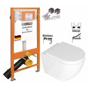 JOMOTech modul pre závesné WC bez sedátka + WC REA CARLO MINI RIMFLESS + SEDADLO 174-91100700-00 CM1