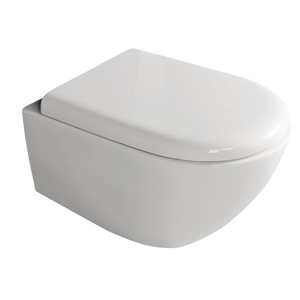 KERASAN - AQUATECH závěsná WC mísa, Rimless, 36,5x55cm, bílá (371401)