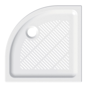 MEREO - Štvrťkruhová sprchová vanička, 90x90x6,5 cm, R550, keramická CV04X