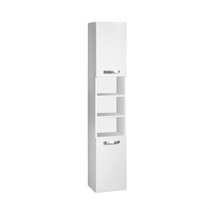 MEREO - Leny, kúpeľňová skrinka vysoká 170 cm, biela, ľavá CN814