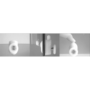 MEREO MEREO - Sprchový set z Kory Lite, čtvrtkruh, 90 cm, chrom ALU, sklo Grape a odtokového žlabu. (CK35131HZ)