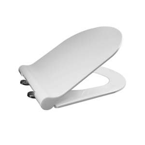 MEREO - Samozavírací WC sedátko slim, duroplast, bílé, s odnímatelnými panty CLICK (CSS113S)