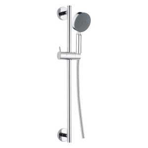 MEREO - Sprchová souprava, jednopolohová sprcha, dvouzámková nerez hadice, stavitelný držák, plast/chrom (CB900C)