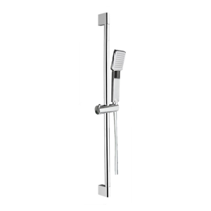 MEREO - Sprchová souprava, jednopolohová sprcha, šedostříbrná hadice, systém zabraňující překroucení (CB900D)