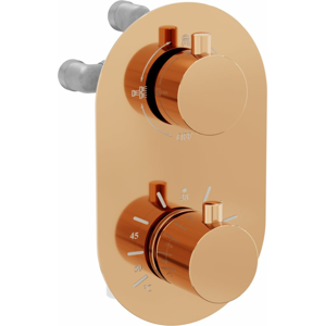 MEXEN - Kai termostatická batérie sprcha / vaňa 3 výstupy, ružovo zlatá 77602-60