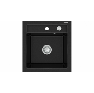 MEXEN MEXEN - Vito granitový drez 1-miska 520x490 mm, čierna 6503521000-77