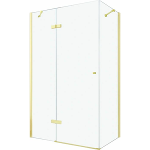 MEXEN/S - ROMA sprchovací kút 70x70 cm, transparent, zlatá 854-070-070-50-00