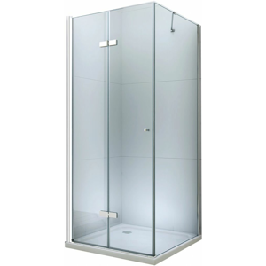 MEXEN/S - Sprchovací kút zalamovací Lima 110x70 cm, číre sklo, chróm + vanička 856-110-070-00-00-4010