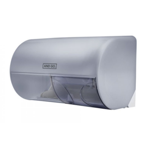 Ostatní - AND GO Zásobník na toaletní papír TWIN D1s průhledná/bílá 40011010 (40011010)