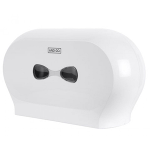 Ostatní - AND GO Zásobník na toaletní papír TWIN Midi D3 - průměr 18,5 cm bílá 40014000 (40014000)