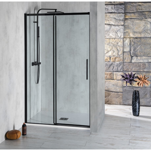 POLYSAN - ALTIS LINE BLACK sprchové dvere 1370-1410, výška 2000, číre sklo AL4112B