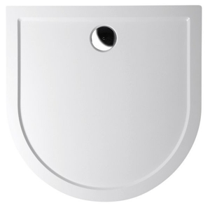 POLYSAN - ISA 100 sprchová vanička z litého mramoru, půlkruh 100x100x4cm, bílá (72888)