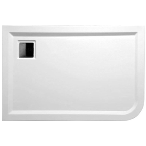 POLYSAN - LUNETA sprchová sprchová vanička akrylátová, obdĺžnik 100x80x4cm, ľavá, biela (51511)