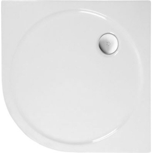 POLYSAN - SONATA sprchová sprchová vanička akrylátová, štvrťkruh 80x80cm, R500, biela (56111)