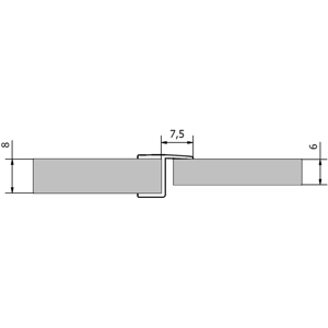POLYSAN - VITRA LINE Akrylové tesnenie medzi sklá (praporek), dĺžka 2000mm na 8mm sklo (309B5-08)