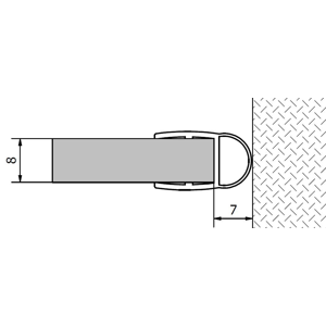 POLYSAN - VITRA LINE (FONTE) těsnění mezi sklo a stěnu, 2000mm, na sklo 8mm (307A-08)