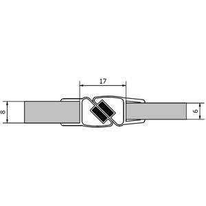 POLYSAN - VITRA LINE sada dvou těsnění (magnet) na 6 a 8mm sklo, 2000mm (M129)
