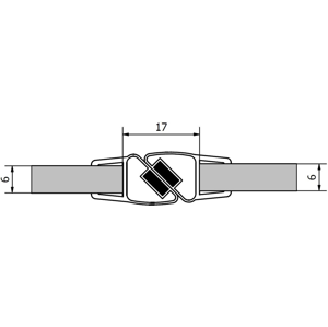 POLYSAN - VITRA LINE sada dvou těsnění (magnet) na 6mm sklo, 2000mm (M127)