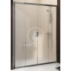 RAVAK - Blix Sprchové dvere posuvné štvordielne BLDP4, 1170 mm – 1210 mm – farba biela, sklo grape 0YVG0100ZG