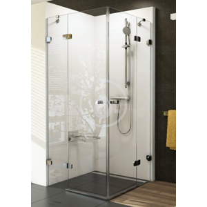 RAVAK - Brilliant Rohový sprchovací kút štvordielny BSRV4-100, 983 mm – 995 mm, farba chróm, sklo transparent 1UVAAA00Z1